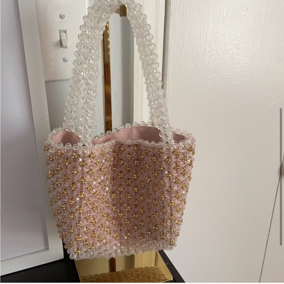 NWOT Loeffler Randall Mina Mini Beaded Tote Bag - Picture 7 of 7
